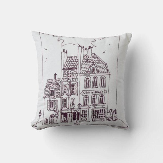 Cafe De La Mairie | Boulogne-Sur-Mer, France Cushion (Front)