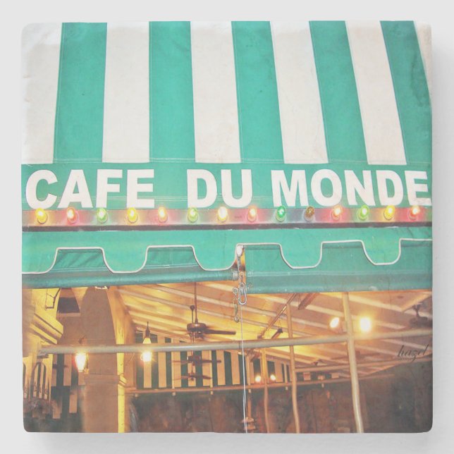 Cafe Du Monde Coaster, New Orleans Stone Coaster (Front)