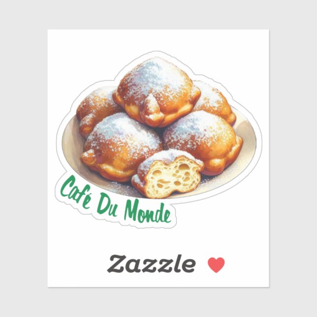 Cafe Du Monde New Orleans Beignet Watercolor (Sheet)