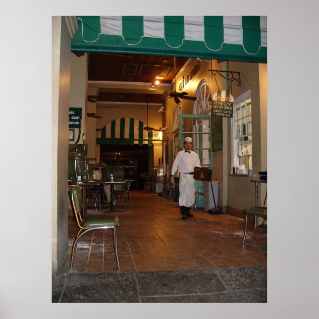 Cafe Du Monde New Orleans Side walk Cafe Coffee Poster (Front)