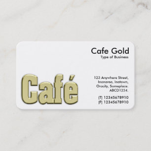 Cafe Gold Symbol/Logo Business Card