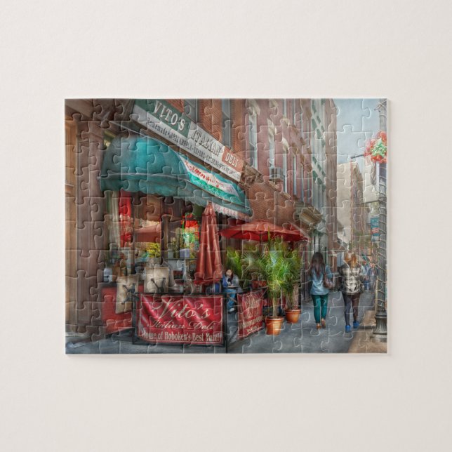Cafe - Hoboken, NJ - Vito's Italian Deli Jigsaw Puzzle (Horizontal)