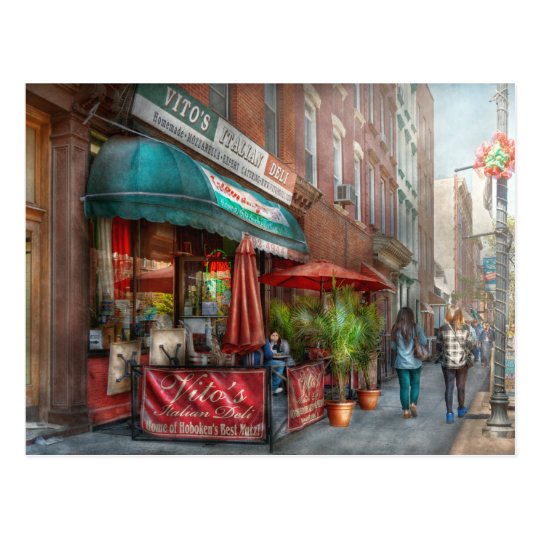 Cafe - Hoboken, NJ - Vito's Italian Deli Postcard