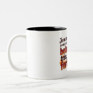 Cafe Humor Sticker – "I'm not addicted, just Two-Tone Coffee Mug