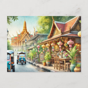 Cafe in Bangkok Thailand Grand Palace Postcard