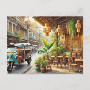 Cafe in Bangkok Thailand Postcard