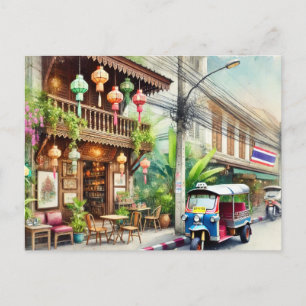 Cafe in Bangkok Thailand Postcard
