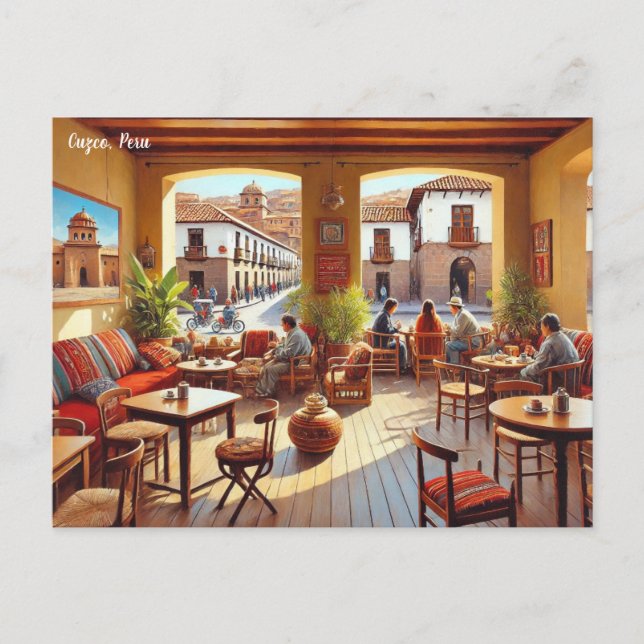 Cafe in Cuzco Peru Postcard (Front)