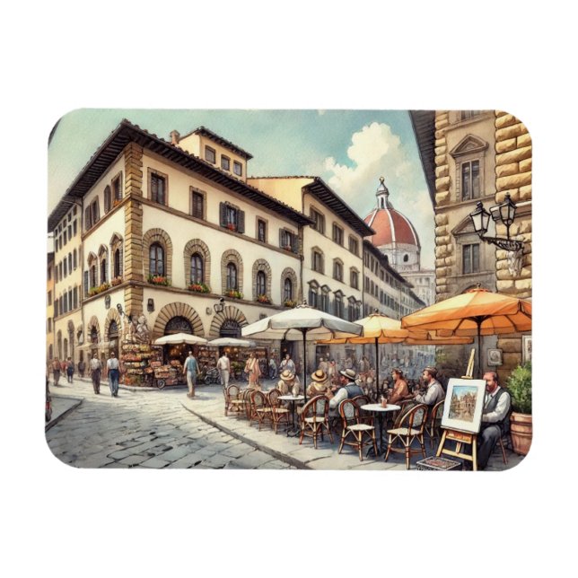 Cafe in Florence Italy Magnet (Horizontal)