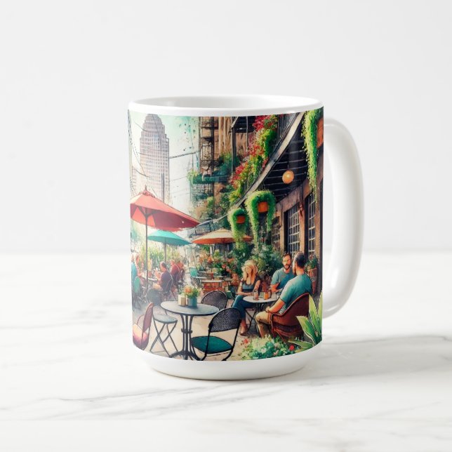 Cafe in Houston Texas Coffee Mug (Front Right)