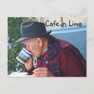 Cafe in Lima Postcard