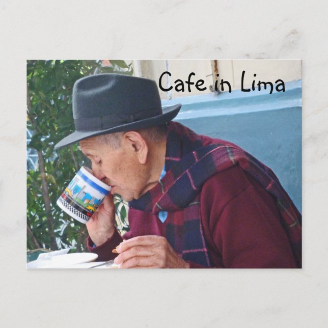 Cafe in Lima Postcard (Front)