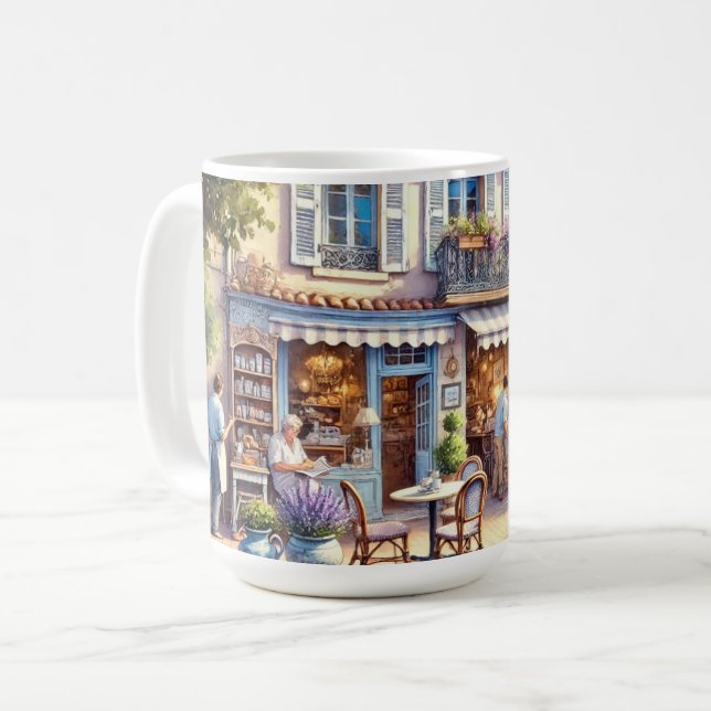 Cafe in Marseille France Coffee Mug (Front Left)