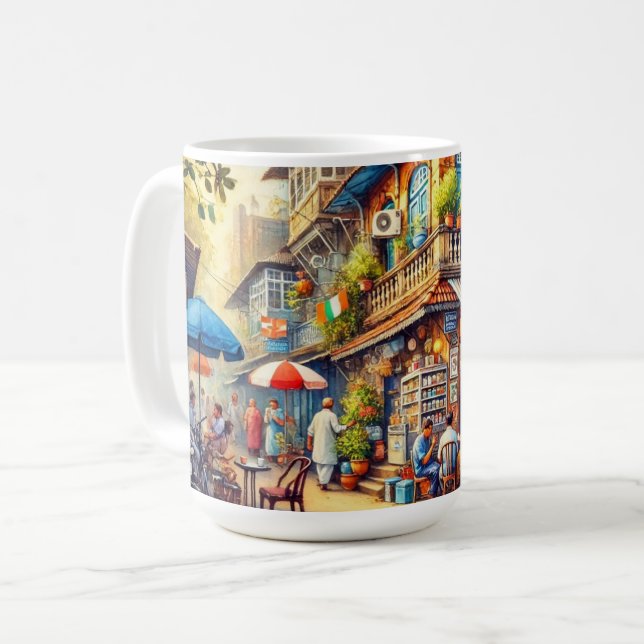 Cafe in Mumbai India Coffee Mug (Front Left)
