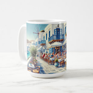 Cafe in Mykonos Greece Coffee Mug