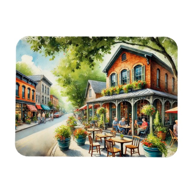 Cafe in Nashville Indiana Magnet (Horizontal)