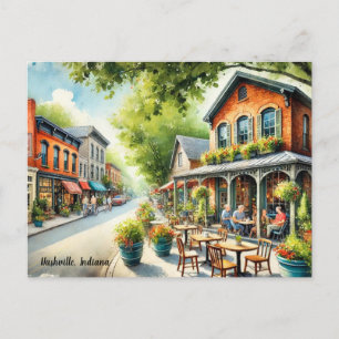Cafe in Nashville Indiana Postcard