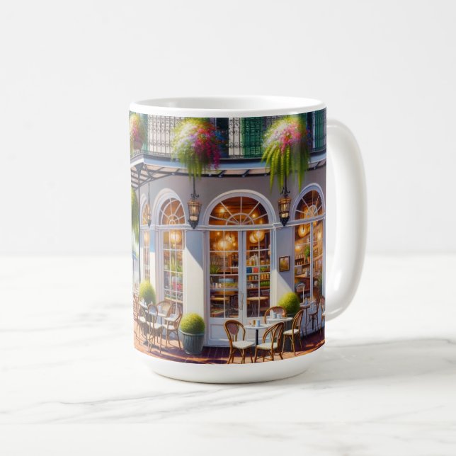 Cafe in New Orleans Louisiana Coffee Mug (Front Right)