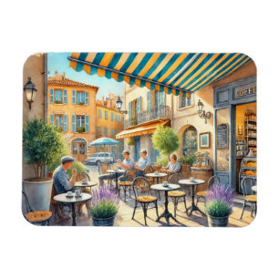 Cafe in Nice France Mug Magnet