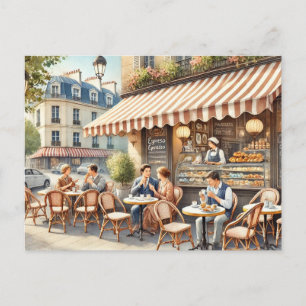 Cafe in Paris France Mug Postcard