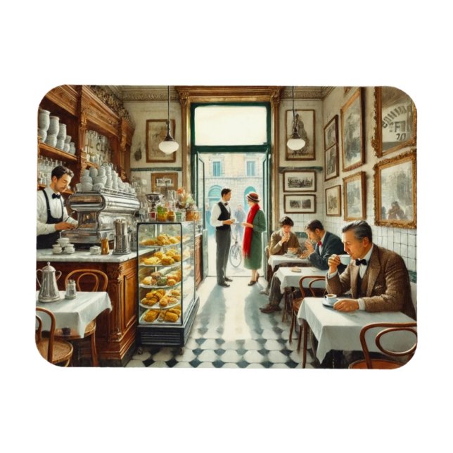 Cafe in Rome Mug Magnet (Horizontal)