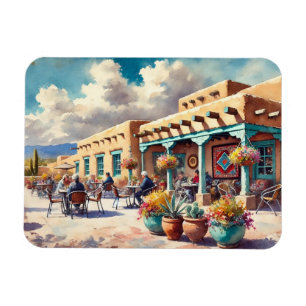 Cafe in Santa Fe New Mexico Magnet