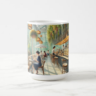 Cafe in Singapore Watercolor Painting Coffee Mug
