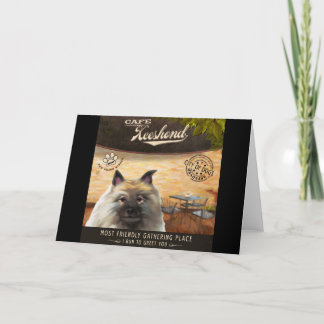 Cafe Keeshond Holiday Card