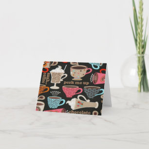 Cafe Latte Coffee Lovers Note Card
