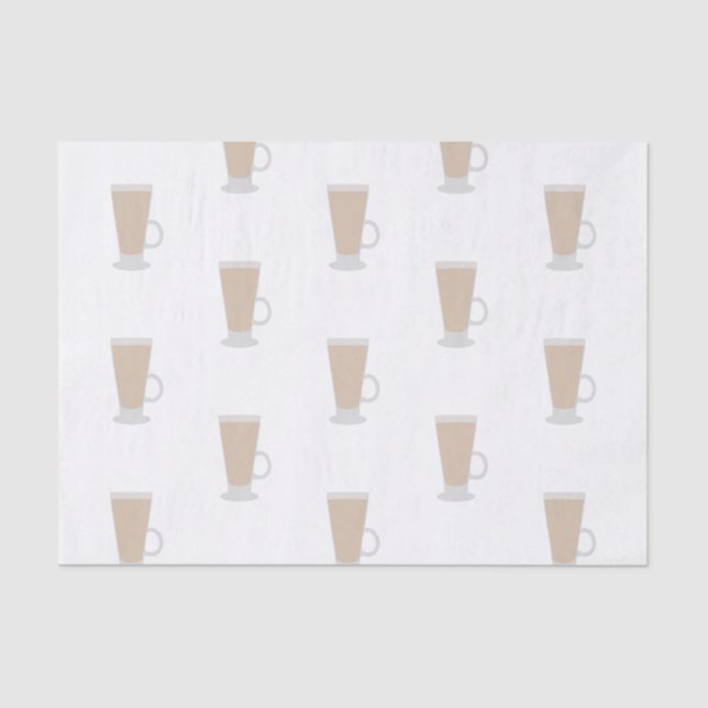 Cafe Latte Coffee Tissue Paper (Front)