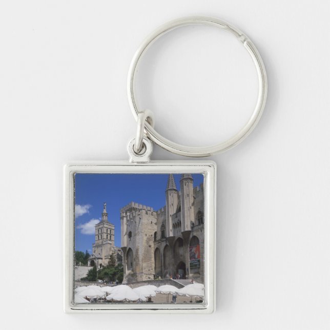 Cafe, Le Palais des Papes, Avignon, Vaucluse, Key Ring (Front)