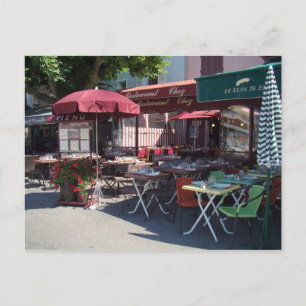 Cafe Life in France Postcard
