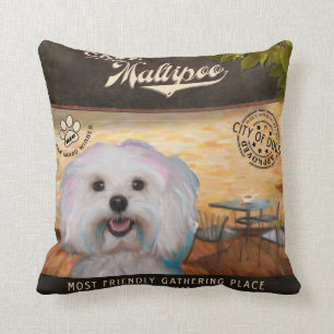 Cafe Maltipoo Cushion