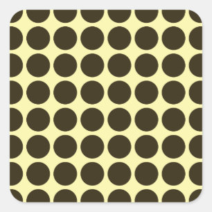 Café Mocha Cream Neutral Dots Square Sticker
