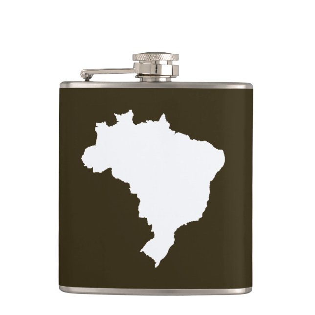 Café Mocha Festive Brazil Hip Flask (Front)