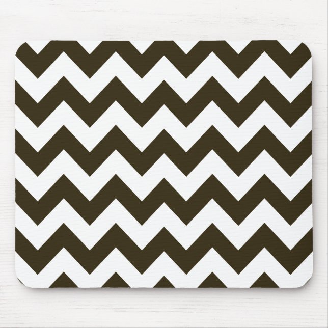 Café Mocha Neutral Chevron Mouse Mat (Front)