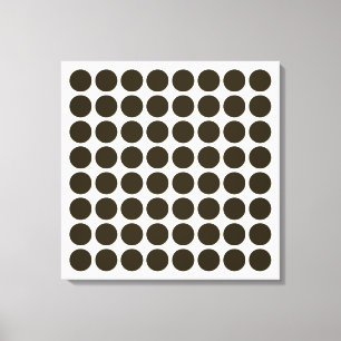 Café Mocha Neutral Dots Canvas Print