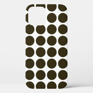 Café Mocha Neutral Dots iPhone 12 Case