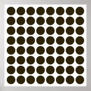 Café Mocha Neutral Dots Poster