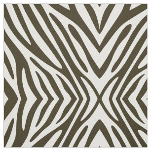 Café Mocha Neutral Zebra Fabric