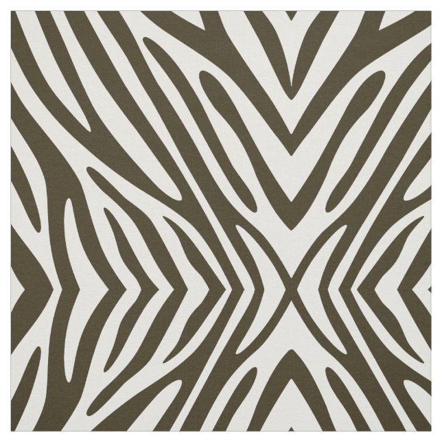 Café Mocha Neutral Zebra Fabric (Swatch)