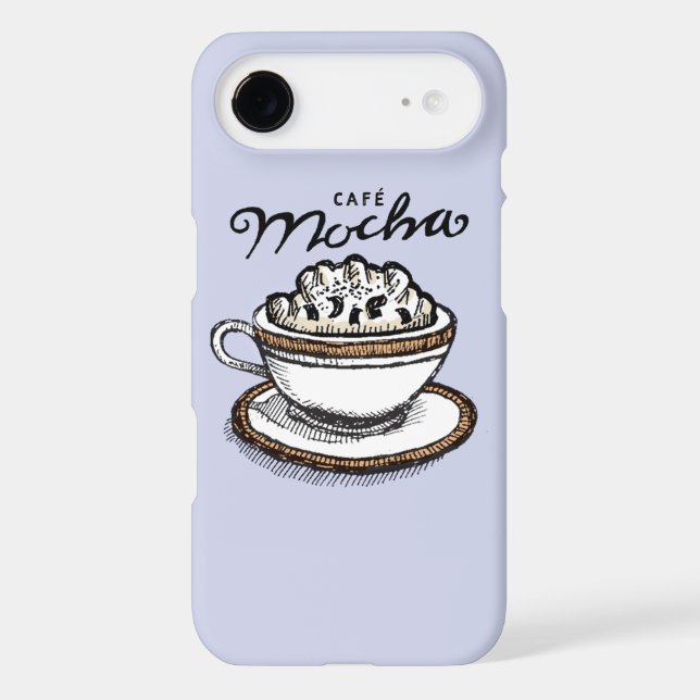 Cafe Mocha: Periwinkle Case-Mate iPhone Case (Back)
