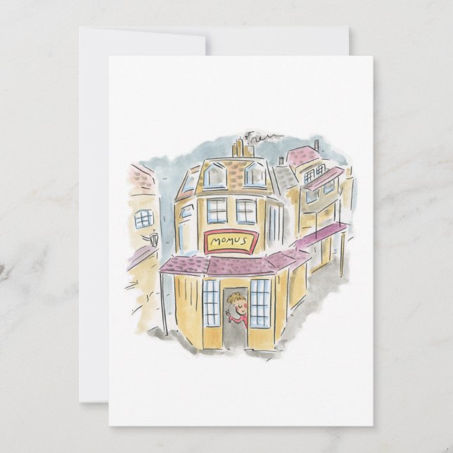 Cafe Momus, La Boheme Invitation (Front)