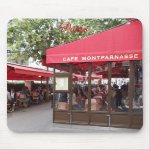 Cafe Montparnasse Paris, France, travel photograph Mouse Mat
