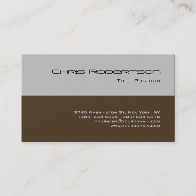 Cafe Noir Black Silver Grey Charming Business Card (Front)
