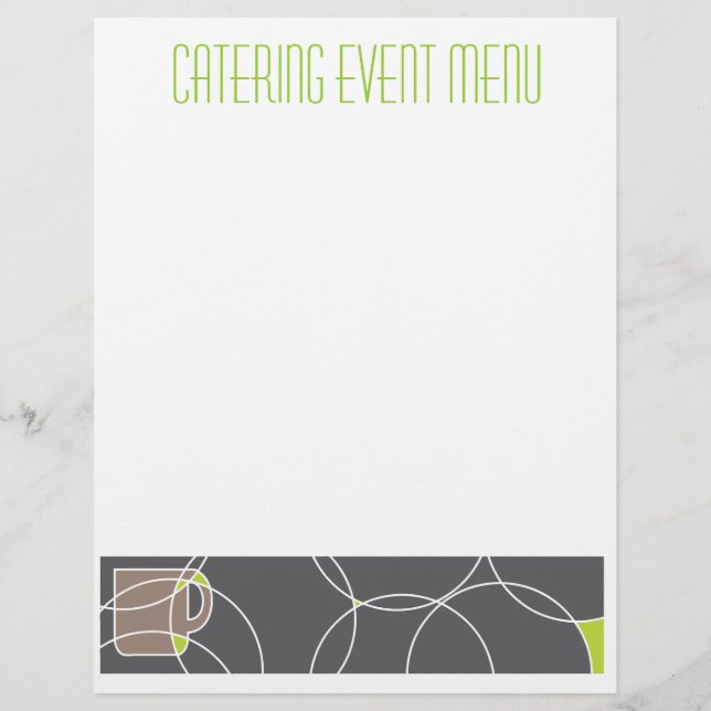 Cafe or catering menu template (Front)