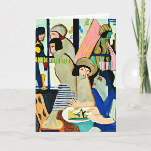 Cafe, painting by Ernst Ludwig Kirchner Card