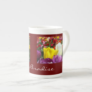 Cafe Paradise China Mug Tulip Flowers Tulips