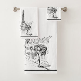 Cafe Paris Bath Towel Set