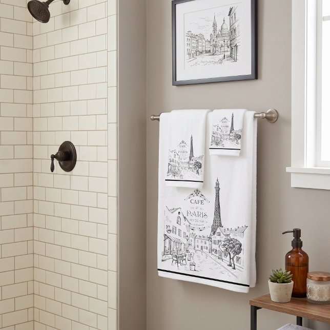 Cafe Paris Bath Towel Set (Creator Uploaded)